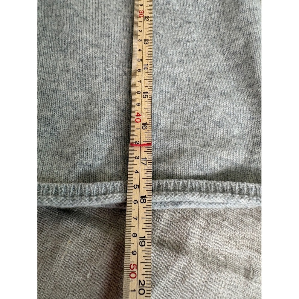 Brochu Walker 100% Cashmere Cardigan Grey Shawl Collar Cropped Open Front M - Picture 10 of 11